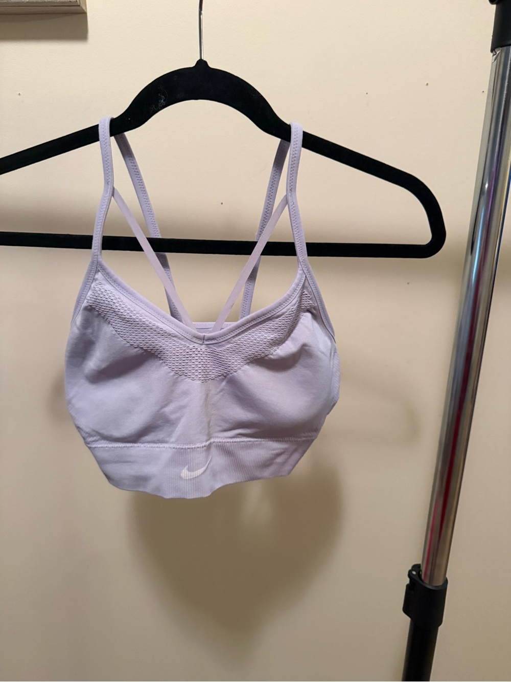 Nike Light Purple Double-Strap Mesh Sports Bra